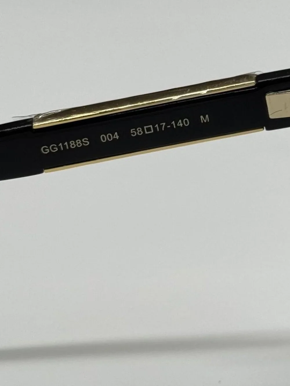 New Gucci GG1188S 004 Black Blue Unisex Aviator Sunglasses